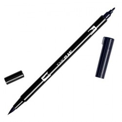 Tombow Dual Brush Pen Art Marker, N15 - Black