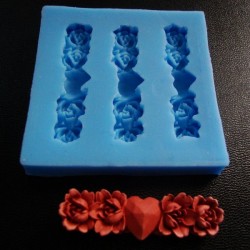 Rose Heart-3 Silicone Clay Mould