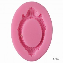 Elegant Oval Frame Silicone Clay Mould