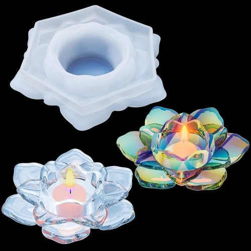 Lotus Flower Tealight Holder Silicone Mould
