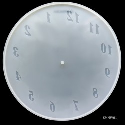 12 inch Number Clock Silicone Clay Mould