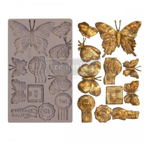 Iron Orchid Designs Vintage Art Decor Mould - Butterfly in Flight