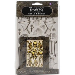 Prima Marketing Re-Design Mould 5"X8"X8mm - Wings and Bones