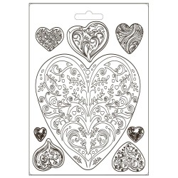 Stamperia Soft Maxi Mould A5 - Hearts, You And Me