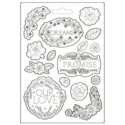 Stamperia Soft Maxi Mould A5 - Dreams, Garden Of Promises
