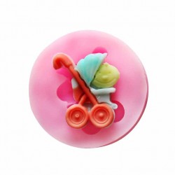 Mini Baby Stroller Silicone Clay Mould