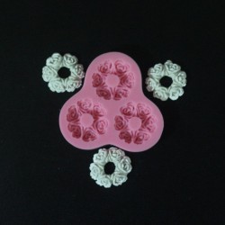 Rose Wreath (Multiple) Silicone Clay Mould