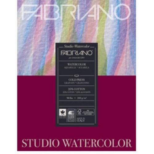 Fabriano Studio Watercolour Paper - 200GSM - 12X15.75 (20Sheets)