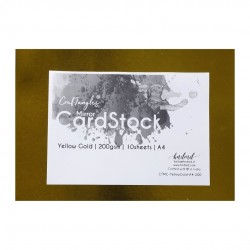 CrafTangles Gold mirror Cardstock / Paper A4 (200 gsm) (Set of 10 sheets)