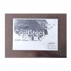 Silver mirror Cardstock / Paper A4 (200 gsm) (Set of 10 sheets)