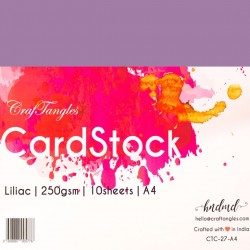 CrafTangles cardstock A4 (250 gsm) (Set of 10 sheets) - Liliac