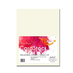 CrafTangles Natural white cardstock A4 (240 gsm) (Set of 10 sheets)