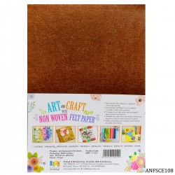 A4 Felt Sheets - Brown (Pack of 10 sheets)