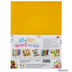 A4 Felt Sheets - Yellow (Pack of 10 sheets)