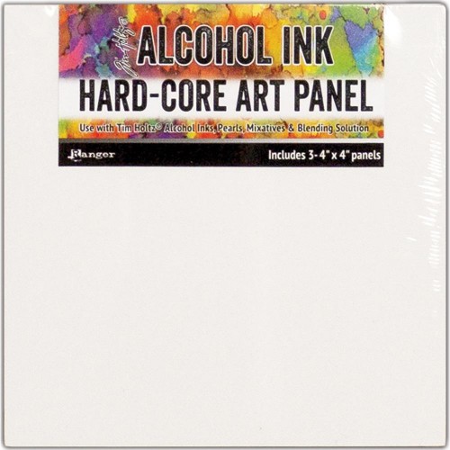 Tim Holtz Alcohol Ink Hard Core Art Panel 4X4 3/Pkg by Ranger