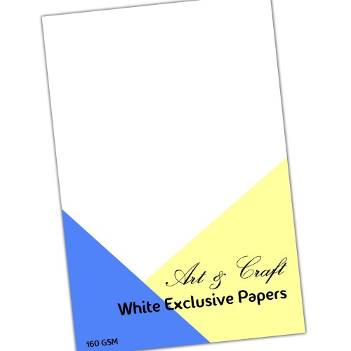 Art & Craft White Exclusive Paper Pack - 12 by 12 (50 Sheets)