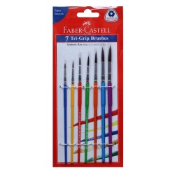 Faber Castell - Tri Grip Round Paint Brushes Set (Set of 7 pcs)