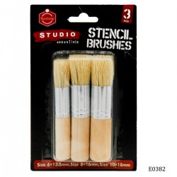 Stencil Brushes (Set of 3 brushes, size -6, 8 and 10 mm)