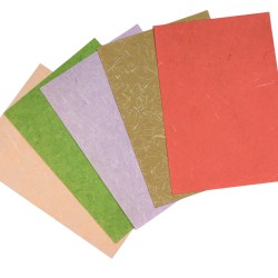 CrafTangles Handmade Fibre Paper for Journalling (Pack of 10 A5 sheets)