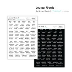 CrafTangles Sentiment Sheets - Journal Words 1 (2 sheets of A4)
