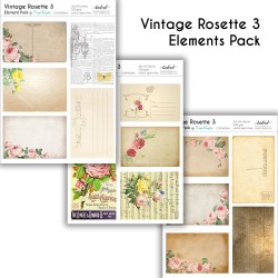 CrafTangles Elements Pack  - Vintage Rosette 3 (3 sheets of A4)