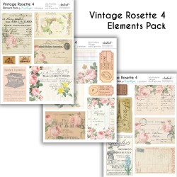 CrafTangles Elements Pack  - Vintage Rosette 4 (3 sheets of A4)