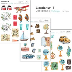 CrafTangles Elements Pack  - Wanderlust 1 (3 sheets of A4)