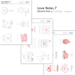 CrafTangles Elements Pack  - Love Notes 7 (3 sheets of A4)