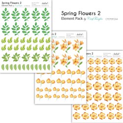 CrafTangles Elements Pack  - Spring Flowers 2 (3 sheets of A4)