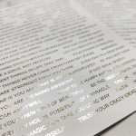 CrafTangles Foiled Sentiment Sheets (White and Gold) - Motivational Sentiments 1 (2 sheets of A5)