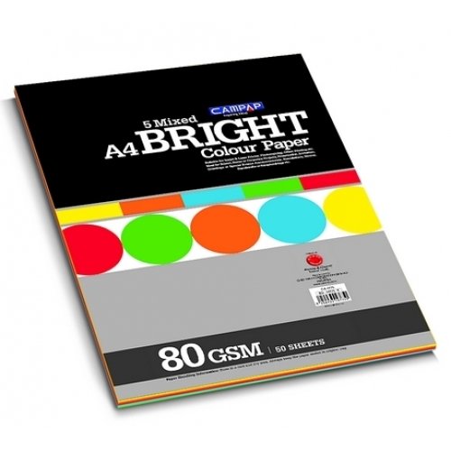 CAMPAP Bright Color Paper Pack - 5 Mixed Colors