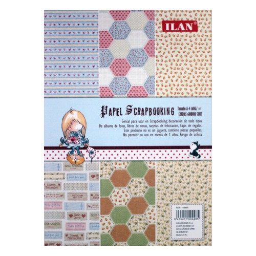 Ilan A4 Paper Pack - Quilt Pattern (Set of 12 sheets)