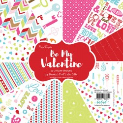 CrafTangles Scrapbook Paper Pack - Be my Valentine (6x6)