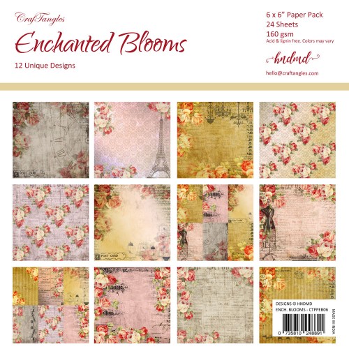 CrafTangles Scrapbook Paper Pack - Enchanted Blooms (6x6)