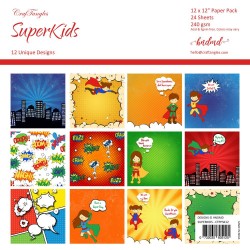 CrafTangles Scrapbook Paper Pack - SuperKids (12x12)