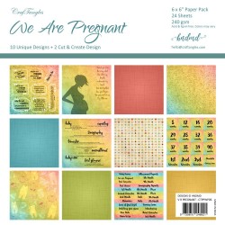 CrafTangles Scrapbook Paper Pack - We are Pregnant (6"x6")
