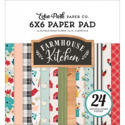 Echo Park Double-Sided Paper Pad 6"X6" 24/Pkg - Farmhouse Kitchen