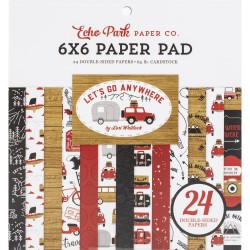Echo Park Double-Sided Paper Pad 6X6 24/Pkg - Lets Go Anywhere
