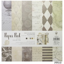 10x10 EnoGreeting Scrapbook paper pack - Wanderer (PP010) (Set of 24 sheets and 2 die cut sheets)