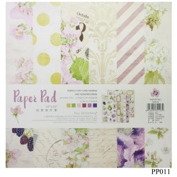 10x10 EnoGreeting Scrapbook paper pack - Lavender (PP011) (Set of 24 sheets and 2 die cut sheets)