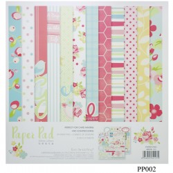 10x10 EnoGreeting Scrapbook paper pack - Floral (PP002) (Set of 24 sheets and 2 die cut sheets)