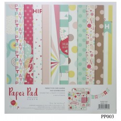 10x10 EnoGreeting Scrapbook paper pack - Birthday (PP003) (Set of 24 sheets and 2 die cut sheets)