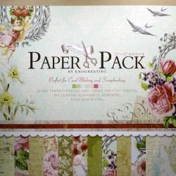 12x12 EnoGreeting Scrapbook paper pack - Blossoms (CAS-9053) (Set of 24 sheets and 3 die cut sheets)