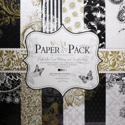 12x12 EnoGreeting Scrapbook paper pack - Floral (Set of 24 sheets and 3 die cut sheets)
