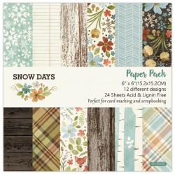 Snow Days (Pack of 24 sheets) - 6 by 6 inch