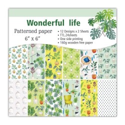 Woderful Life (Pack of 24 sheets) - 6 by 6 inch