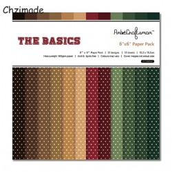 8 by 8 inch Scrapbooking paper pack - The Basics (24 sheets)
