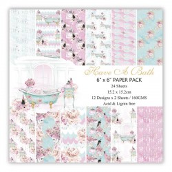 Have a Bath Scrapbook Paper (Pack of 24 sheets) - 12 by 12 inch