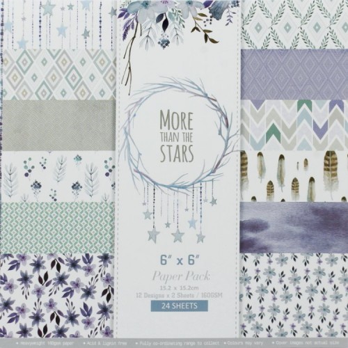 More Than Stars Scrapbook Paper - 6 by 6 inch