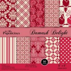 Papericious - Damask Delight (8 by 8 patterned paper)